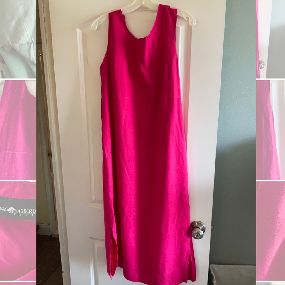 Sag Harbor Pink linen midi dress - Picture 2 of 12